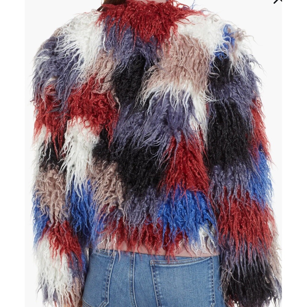 Multicolor Faux Fur Jacket - Picture 11 of 11